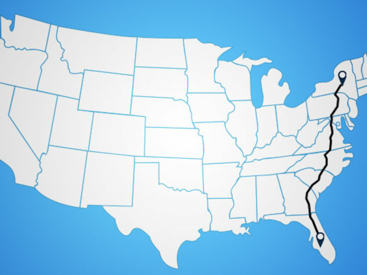 Map From Florida To New York City