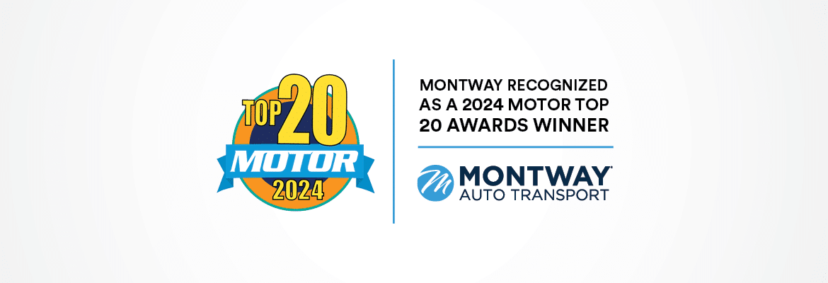 Top 20 MOTOR Award for 2024 and Montway logos with headline: Montway Recognized as a 2024 MOTOR Top 20 Awards Winner