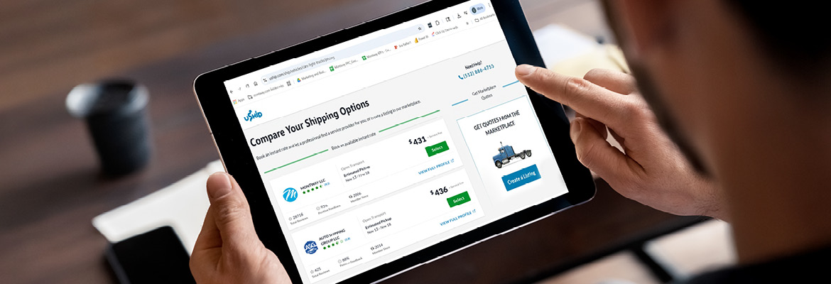 customer reserving auto tranport on ipad