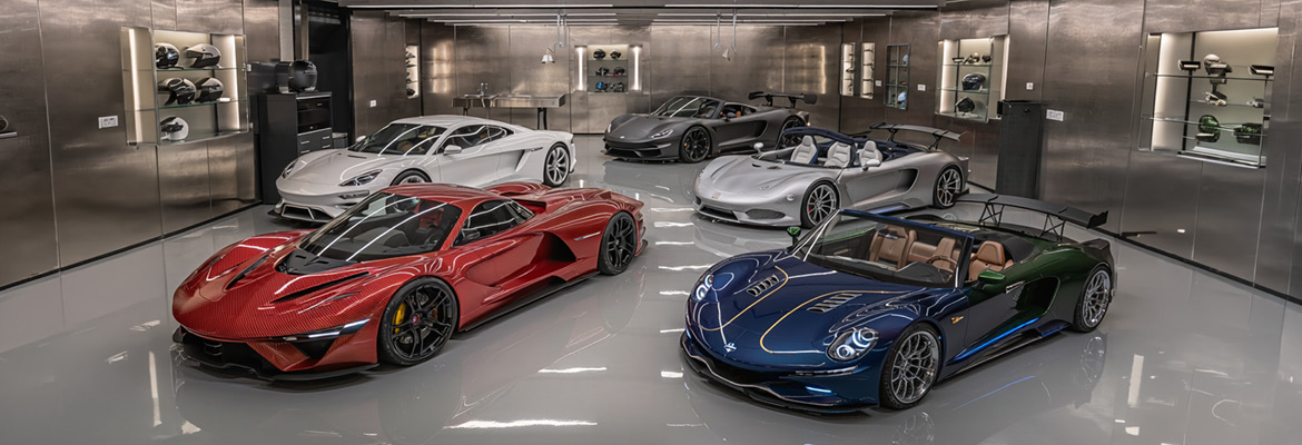 five collectors vehicles on display